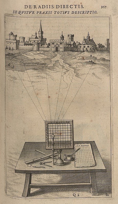 Perspective drawing device Alberti's Grid